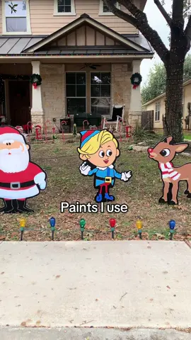 Acrylic paints are very durable for outdoor use.  I put this new set to the test today and it passed with flying colors! Pun intended. 😅🎨 #ChristmasCrafts #meedenart #TikTokMadeMeBuyIt #diycrafts #DIYHoliday 