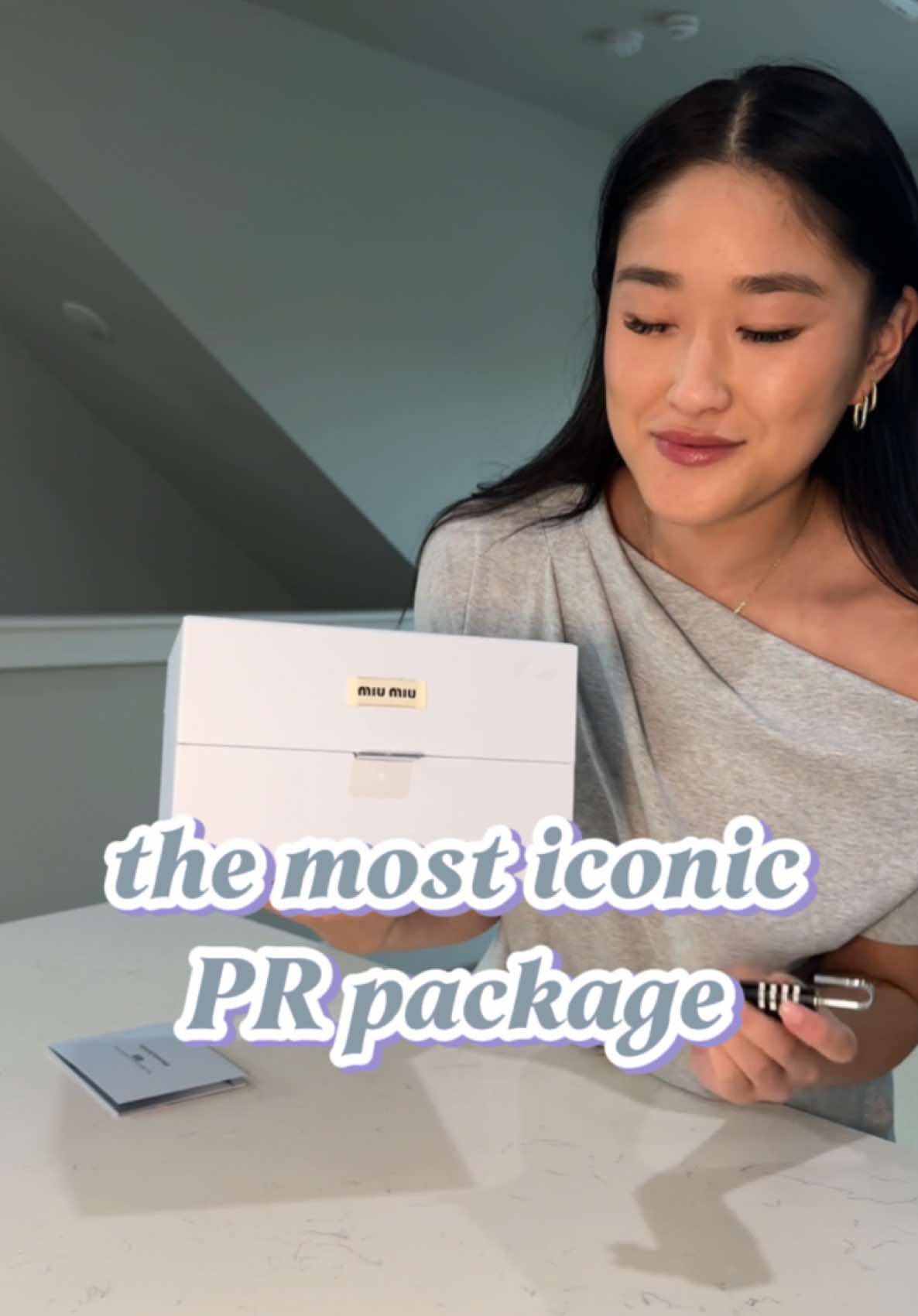 my first PR package from @Miu Miu 🤯🌸✨ so iconic I can’t handle (and don’t come for me for not answering any of these questions… separate video is coming!!) #giftedbymiumiu #perfumes #perfume #miumiu #prpackage 