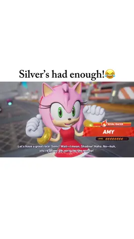 Silver’s had enough!😂 Watch my full video of the TOP 10 funniest interactions in Sonic Racing: CrossWorlds on YouTube!☕️ #sonicthehedgehog #shadowthehedgehog #sega #sonicracingcrossworlds #silverthehedgehog 