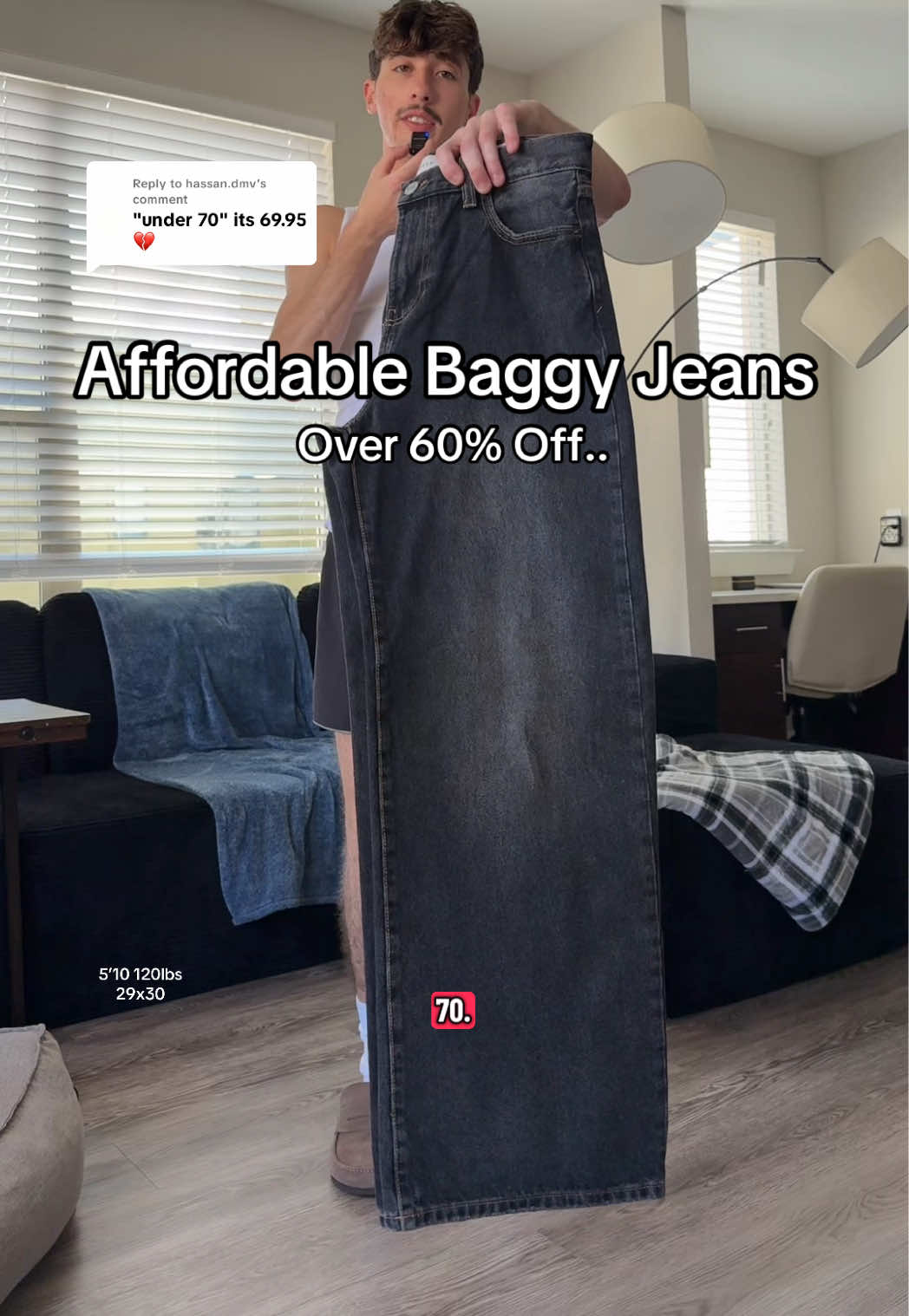 Replying to @hassan.dmv perfect baggy jeans on a huge sale  #baggyjeans #mensjeans #mensfashion 
