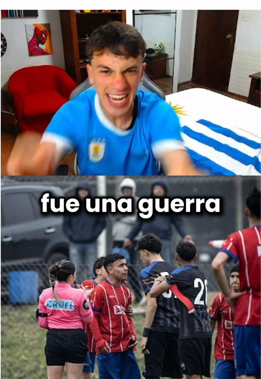 PELEA EN PARTIDO ⚽️😂 #uruguay #futboluruguayo #futbolargentino #futbolista #futbol⚽️ 