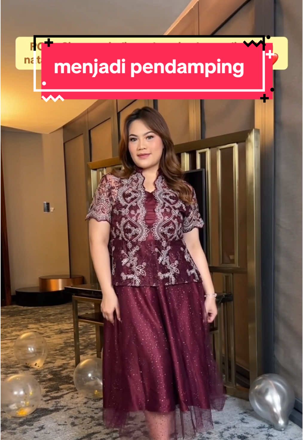 eterna dress brokat ready jam 12 siang ya guyss #dressbrokat #dresselegant #dressnatal #dressgereja #christmas #dresspesta #burgundy 