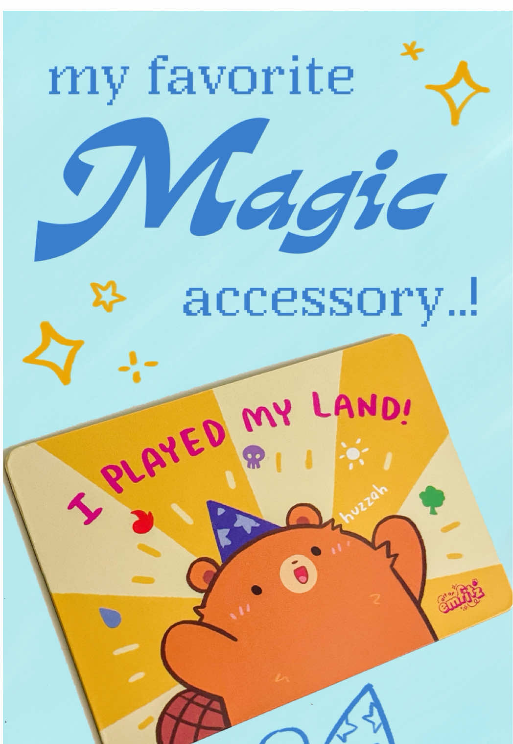 I got to play with some new Magic players yesterday which means I got to answer some questions about my favorite Magic accessory: my land tapper card!! This goofy little guy helps me remember whether or not I’ve hit my land drop. I bring them to conventions but it’s hard for me to explain its purpose in a big live event setting xD Hopefully this video will reach all the fellow Magic players who need help keeping track of their lands..! #tcg #magic #magicthegathering #cardgames #kawaii  
