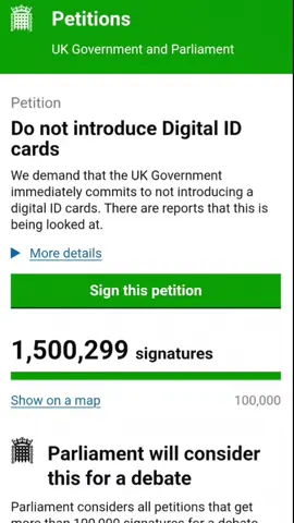 Do not introduce Digital ID cards We demand that the UK Government immediately commits to not introducing a digital ID cards. There are reports that this is being looked at. sign here: https://petition.parliament.uk/petitions/730194  #England #politics #digitalid #fyp #viral 