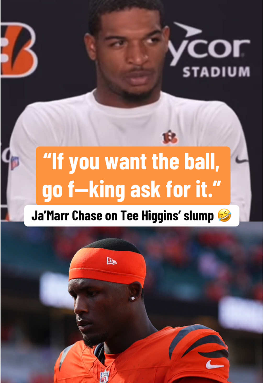 Ja’Marr Chase wants Tee Higgins to be more vocal 🗣️ (via @Cincinnati Bengals) #nfl #football #bengals #jamarrchase 