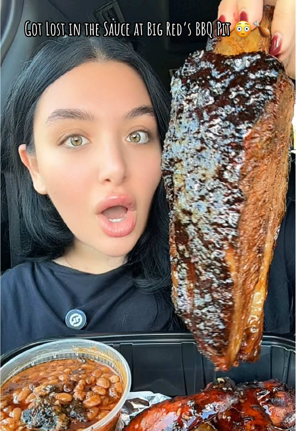 When I say this was the BBQ of my dreams, I mean it 🤤🔥 Big Red’s BBQ Pit stacked my plate with beef ribs the size of dinosaur bones, juicy brisket that melted in my mouth, creamy mac & cheese, smoky baked beans, cornbread, and tangy pickled onions to cut through all that richness. The sauce was dripping, my hands were covered, and honestly… it just made it that much better 😂. If you’ve never had a proper Texas-style beef rib mukbang, THIS is the one. Big Red’s BBQ Pit… y’all turned messy eating into an art form 👏 Would you demolish this whole spread or tap out halfway? @Big Red’s BBQ Pit  #brisket #bbqfood #mukbang #foodietiktok #beefribs 