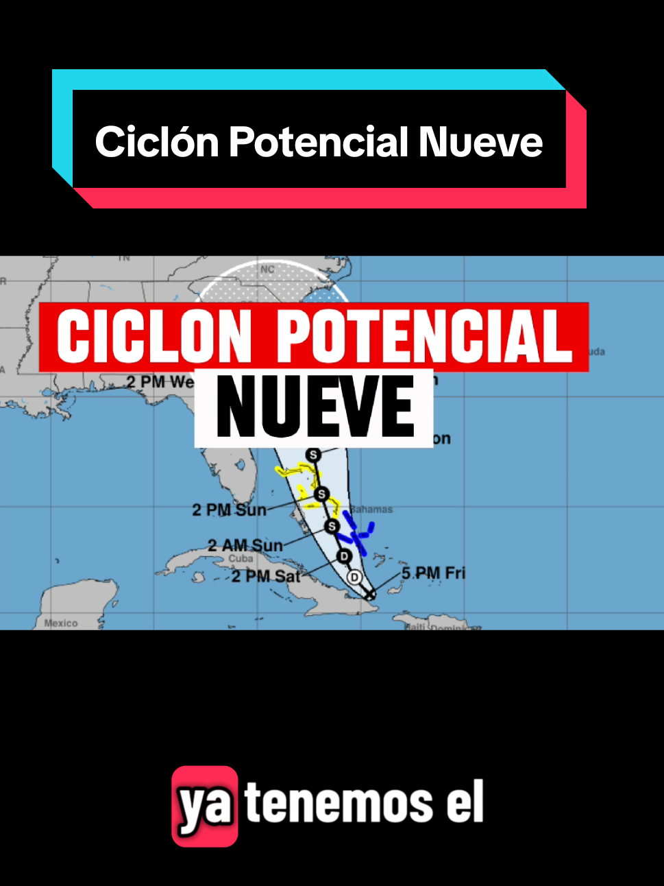 Ya tenemos al Ciclon Potencial Cinco,  han comenzado los avisos de Ciclón tropical.  Se pronostica que sea tormenta tropical #imelda en las próximas horas y #huracan el lunes. Máxima vigilancia para las Bahamas.  Para Cuba lo mas significativo serán las lluvias. #hurricane  #hurricaneseason #creatorsearchinsights 