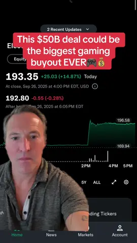 EA just got a $50bn take private bid.  Is there any money to be made?   #stocks #investing #stockideas #investor #valueinvesting 