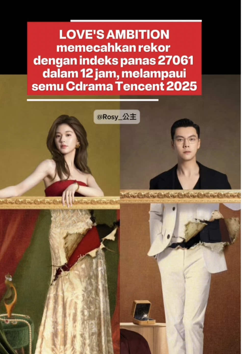 🍃 LOVE'S AMBITION ~ ✨Love's Ambition baru saja memecahkan rekor dengan indeks panas 27061 dalam 12 jam, melampaui semua 2025 Tencent C-drama. Drama modern yang dirilis secara mengejutkan pukul 10.00 pagi tanpa promosi, promosi, pemutaran pribadi, kalender/jadwal tayang, siaran langsung, pemasaran, kolaborasi CP, atau dukungan. Bahkan ZhaoLusi pun tidak tahu tentang siaran tersebut. Congratulation LA 🎉 @Rosy Studio  #zhaolusi #queen #lovesambition #viral #trending 