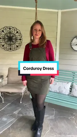 Adorable and so affordable! Price is subject to change 😩 9/26/25. Grab one!! Love! #corduroydress #falldress #overalldress 