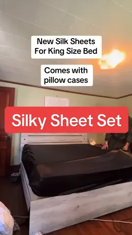 New silky sheets for the bed 