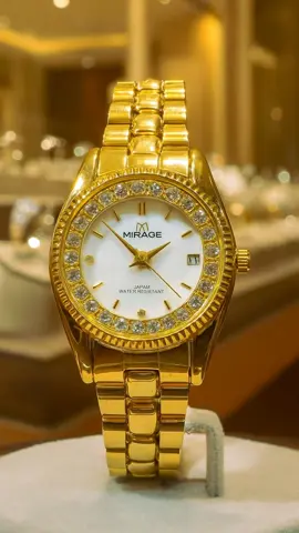 Mirage Watch - jam tangan analog wanita gold mewah tahan air permata RX L original watches jam tangan aesthetic #fyp #jamviral #jamtangan #original #jamtanganwanita 