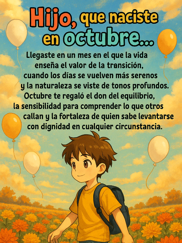 🎂🎁🍁FELIZ CUMPLEAÑOS MI AMOR ETERNO, MI NIÑO DE OCTUBRE🎈💙 #dedicatoriasdelcorazón #octubre #happybirthday #felizcumpleaños #hijo 