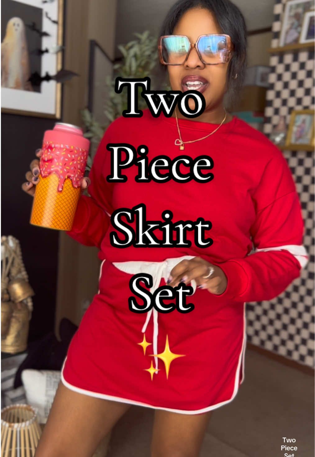 Two piece skirt set #twopieceset #twopieceoutfit #skirtset #casualoutfits #fashionlookbook  @Dear-Lover Shop.US 