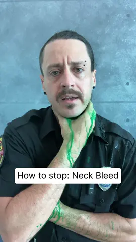Massive neck bleed? Try this… #halloween #zombie