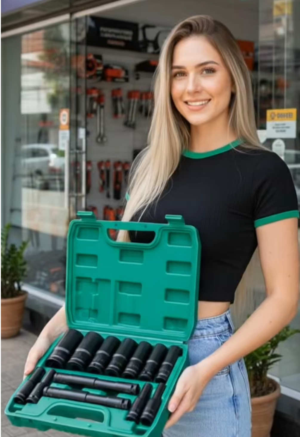 Promoção relâmpago! Kit de soquetes impacto 15 peças de R$252 por apenas R$100 • Estoque limitado - garante o seu agora! #Ferramentas #Soquetes #tiktokshop #viral #fyp 