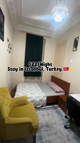$22/night in Istanbul 🇹🇷 super central & safe in Taksim. But full transparency… my host made me wait outside for almost 4 hours to check in and constantly gave me the run around during my stay so I wouldn’t really recommend it. In bio if you’re interested though.. #istanbulstay #istanbulhotel #wheretostayistanbul #budgettraveltips #turkeytravel 
