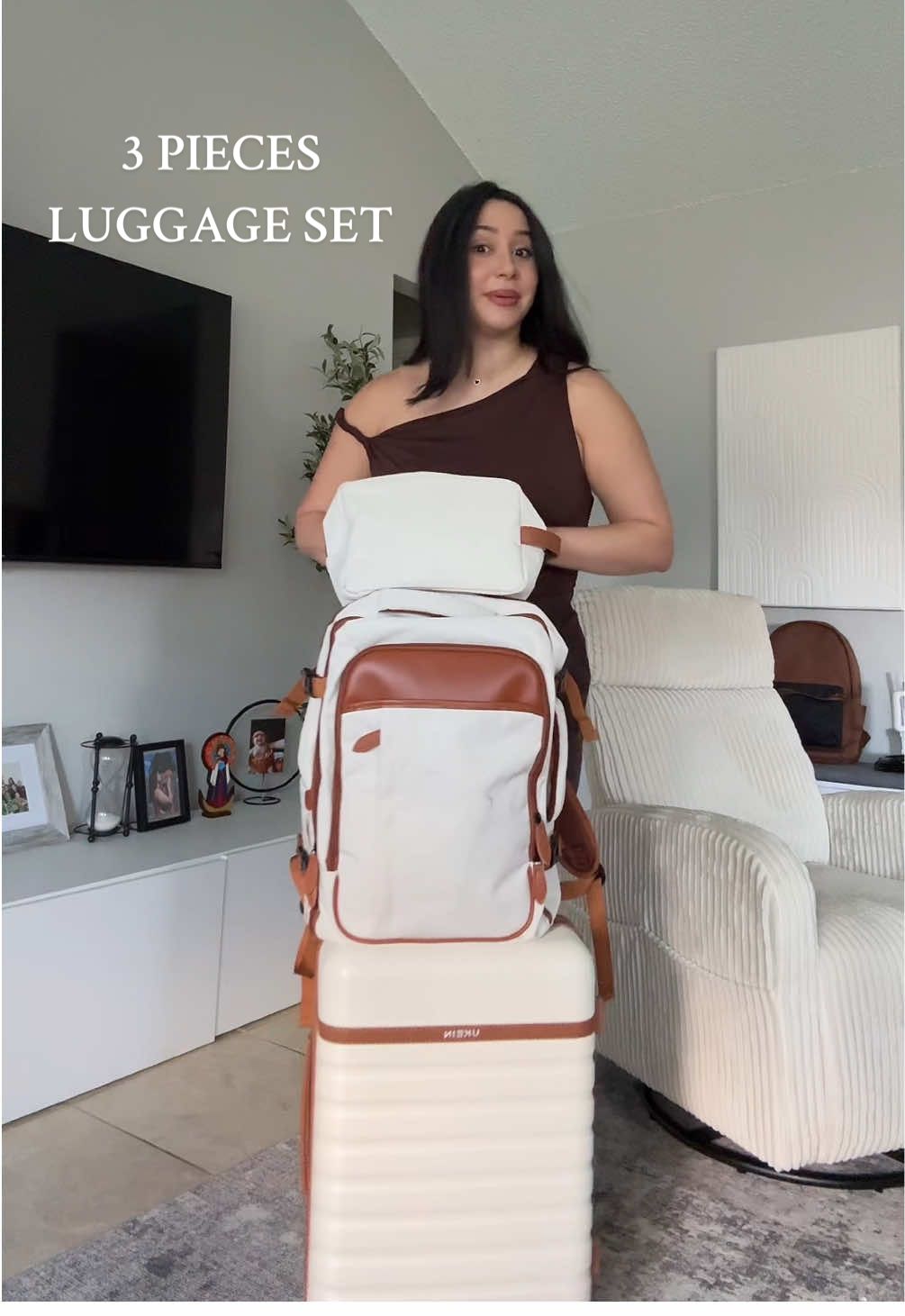 Luggage set 3 pieces 🧳✈️ @UKEIN #maleta #luggage #set #luggage #tiktokshoprestock 