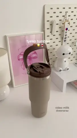 unbox my new tumbler by tyeso 🤎🌟 loveee banget sama warnanya, tahan dingin, panas, ringan juga!🫶🏻 #tumbler #bottle #botolminum #tyeso #fyp 
