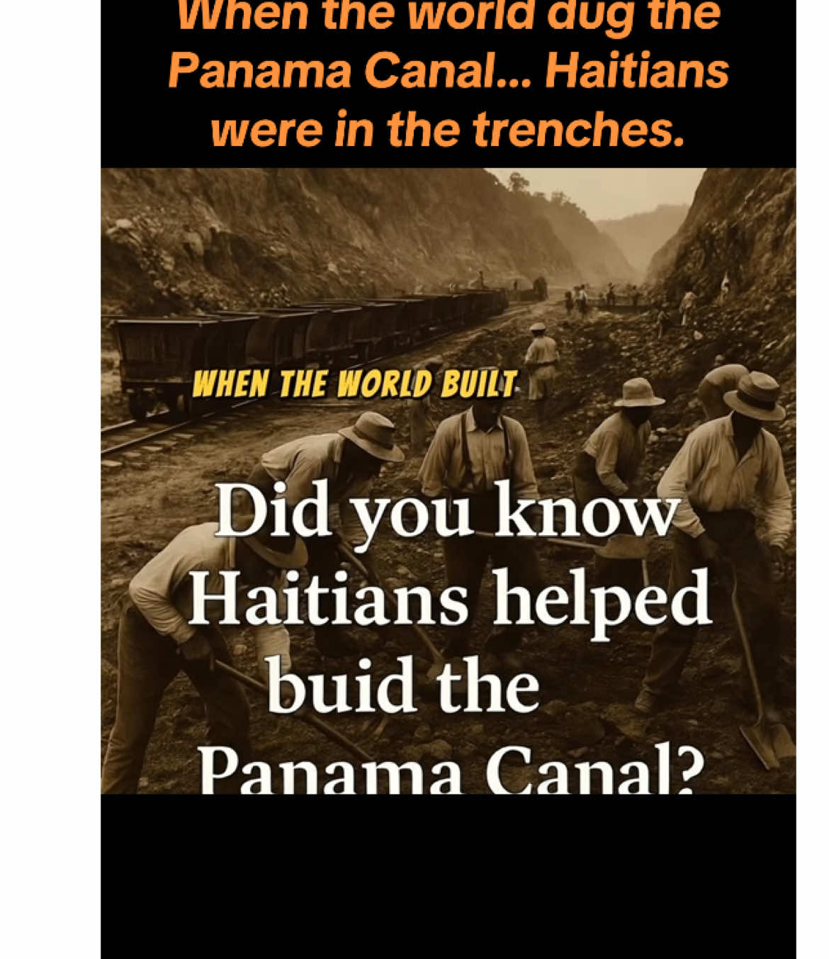 Did you know Haitians helped build the Panama Canal? 🇭🇹✊ Our laborers and engineers were part of one of the greatest engineering projects in history — proving that Haiti’s contributions go far beyond our borders. 🌍 #HaitiFacts #AyitiCheri #HaitianPride #KnowYourHistory #CaribbeanHistory