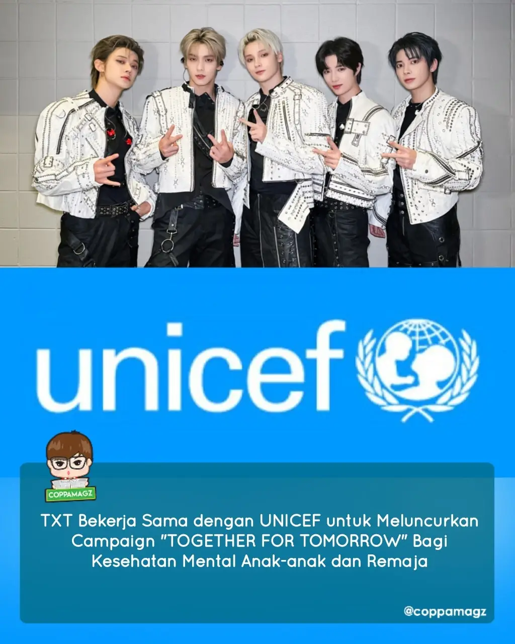 BIGHIT MUSIC umumkan TXT akan bekerja sama dengan UNICEF untuk meluncurkan Campaign 