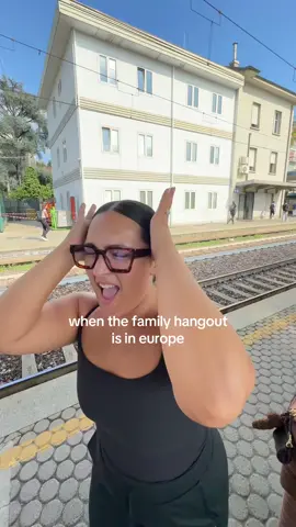 European family trip = bus, train, train, plane #familygoals #familytok #travel 