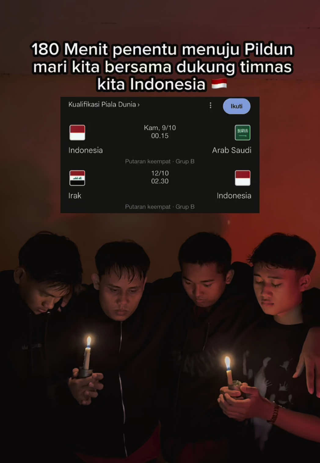 180 menit menuju piala dunia, kita doakan yg terbaik buat timnas Indonesia #timnasindonesia #indonesia #kualifikasipialadunia2026 