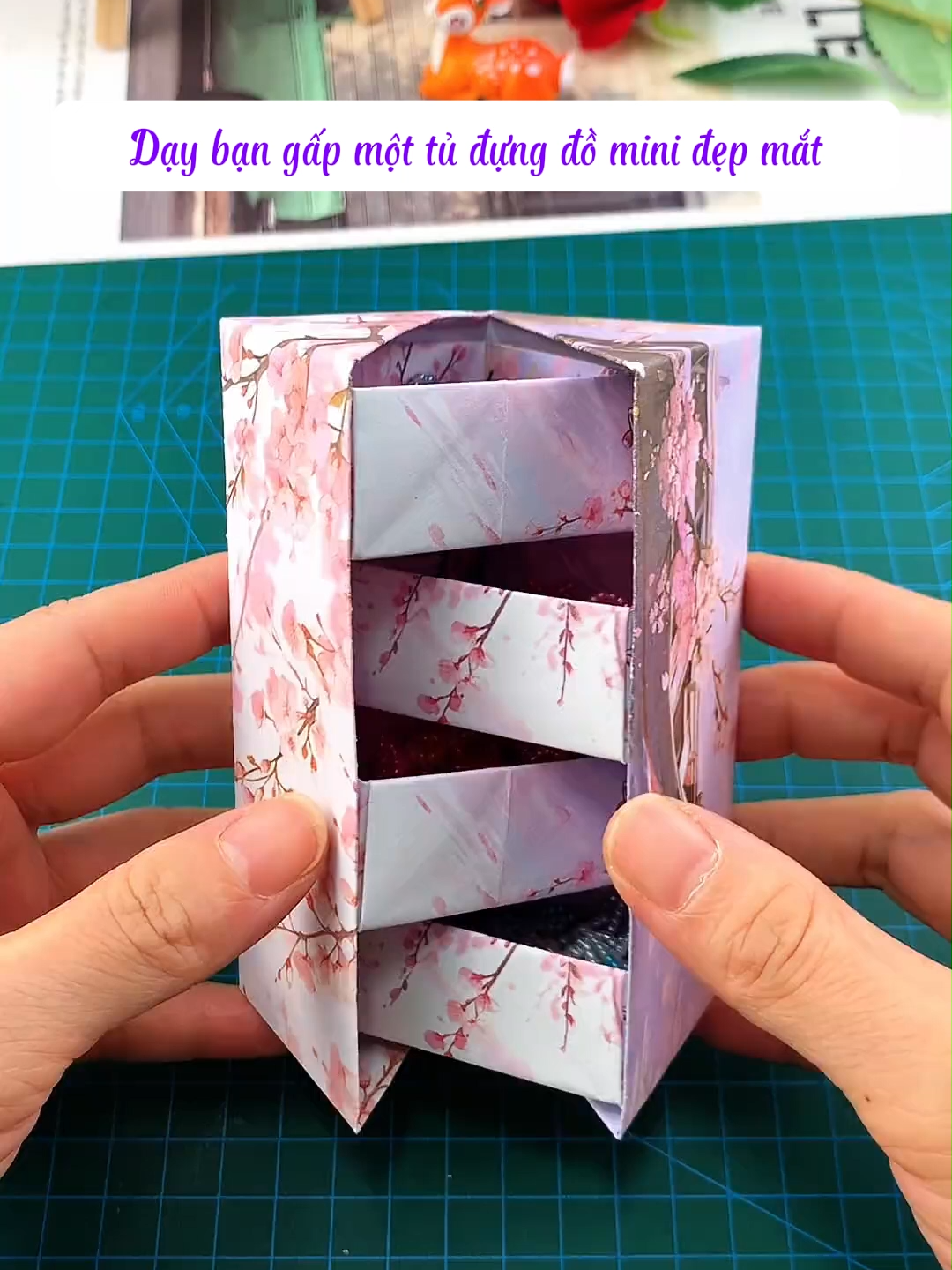 Dạy bạn gấp một tủ đựng đồ mini đẹp mắt #origami #diy