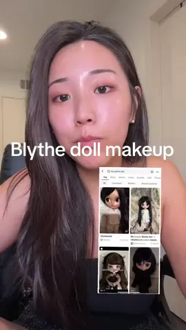 am I the only one that didn’t know what a Blythe doll was until now BUT THESE ARE SO PRETTY #fyp #korean #blythedoll #makeuptutorial #makeuptransformation 