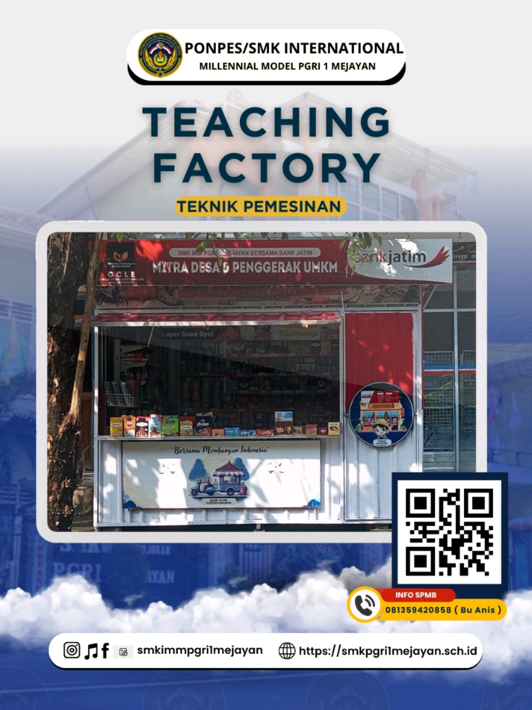 🔧✨ Teaching Factory Teknik Pemesinan ✨🔧 Ponpes/SMK International Millennial Model PGRI 1 Mejayan tidak hanya mengajarkan teori, tetapi juga langsung praktek kerja nyata melalui program Teaching Factory. 🤝 Didukung mitra industri & perbankan, siswa belajar: ✅ Produksi nyata di bidang pemesinan ✅ Mengelola usaha kecil & menengah (UMKM) ✅ Siap terjun ke dunia kerja maupun wirausaha Dengan konsep ini, siswa tidak hanya lulus dengan ijazah, tetapi juga dengan skill nyata & pengalaman industri. 💪 🌟 SMK International Millenial Model PGRI 1 Mejayan – Membangun generasi siap kerja, siap usaha, dan berdaya saing global! 📞 Info SPMB: 0813-5942-0858 (Bu Anis) 🌐 smkpgri1mejayan.sch.id @kamivokasi @direktoratsmk @kemdiktisaintek.ri @dispendikbud.kabmadiun #SMKINTERNATIONALMILLENIALMODELPGRI1MEJAYAN  #SMKIIMPGRI1MEJAYAN #BasicTrainingPancasilaProfile #DeepLearning #VokasiHebat 