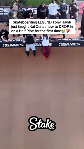 Skateboarding LEGEND Tony Hawk just taught Kai Cenat how to DROP in on a Half Pipe for the first time😭❤️‍🩹… #kaicenat #tonyhawk #mafiathon3 