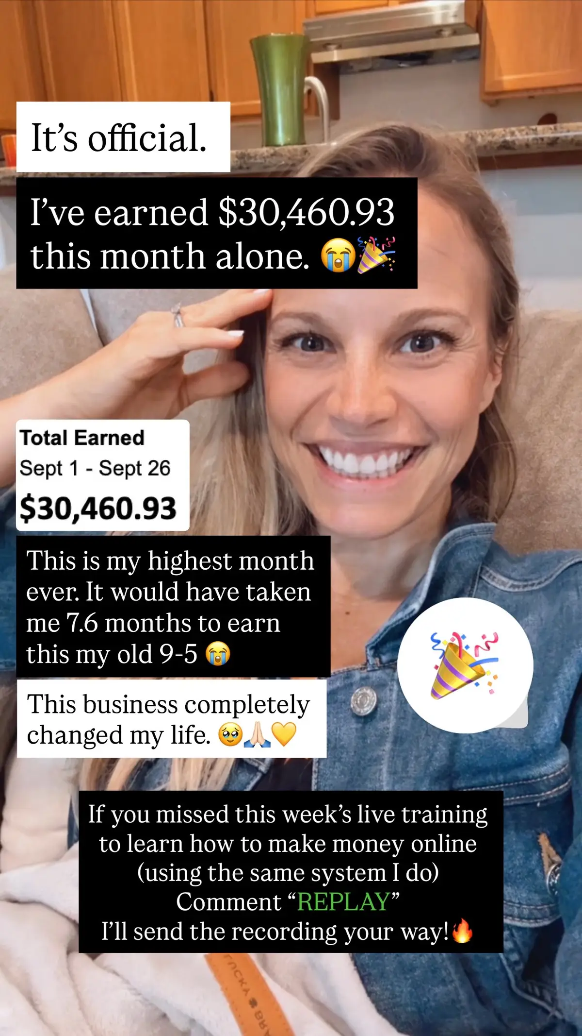 High ticket affiliate marketing changed my life. Comment REPLAY for my training (or go to the 🔗 at the top of my page)