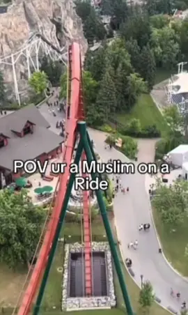 Just recite the whole Quran before the drop 😭🤣 #Arab #rollercoaster #canadaswonderland #muslim #muslimtiktok 