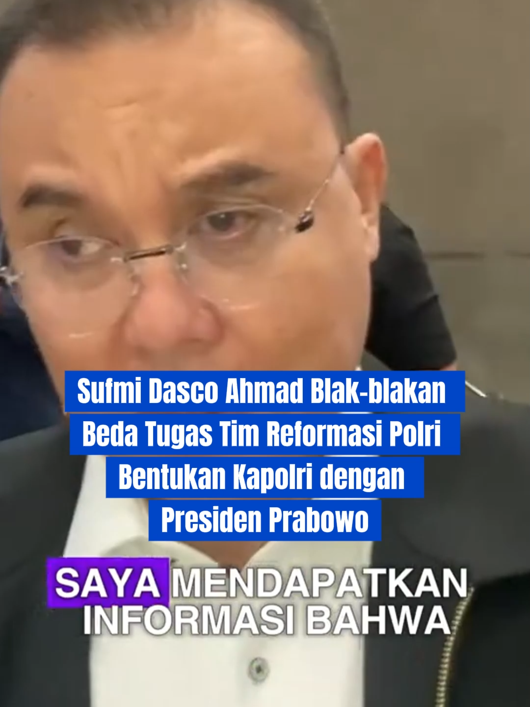 Sufmi Dasco blak-blakan soal beda tugas Tim Reformasi Polri bentukan Kapolri dan Presiden.