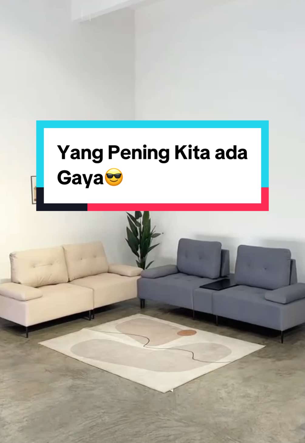 Yang penting kita ada gaya dengan Sofa Darren🛋️😎 ✅Beige / Grey ✅Dua Model Berbeza ✅Storage Box ✅Charger Port Dapatkan sekarang sofa paling bergaya pada abad ni✨🫵🏻 #sklfurnituremall #sofa #sofacover #sofamurah #tiktokviral 