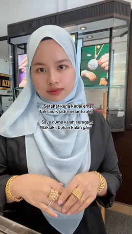 Maaf makcik saya kerja kedai emas je , tak layak jd menantu makcik #kehagold #emas916 #content 