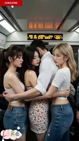 서울의 혼잡한 지하철 #aiart #지하철