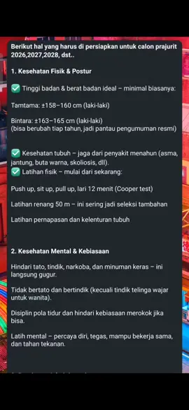 berikut yang harus persiapkan untuk calon  prajurit TNI polri  #fypfypfypfypfypfypfypfypfypfypfyp  #casistnipolri  #pelariindonesia  #tniindonesia🇮🇩  #caloncasis 