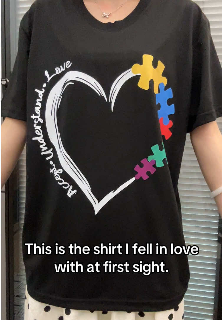 This is the shirt I fell in love with at first sight.#fyp #autism #awareness #tiktok #tshirt 