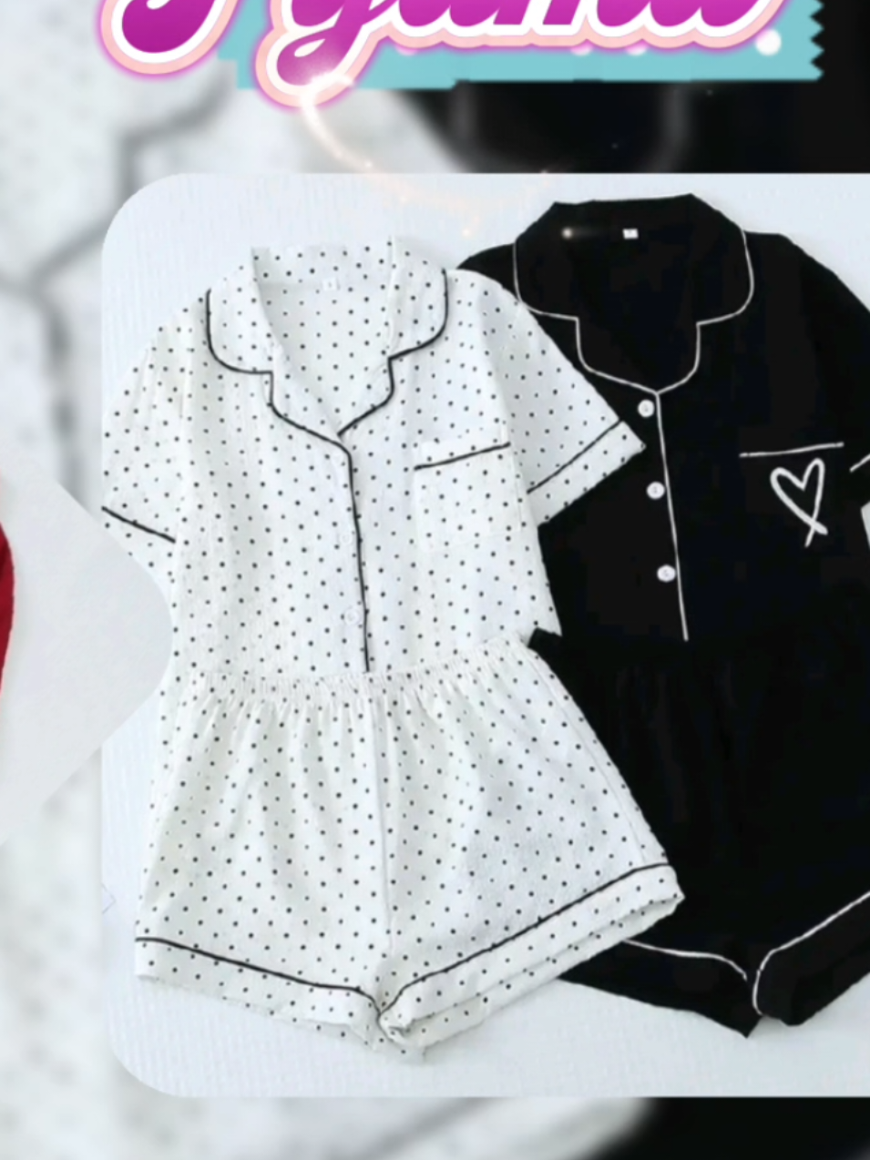 Set de 2 comodas y hermosas pijamas comodas, transpirables de muy padres diseños  😍🤩#pijama #mujer #set #CapCut 