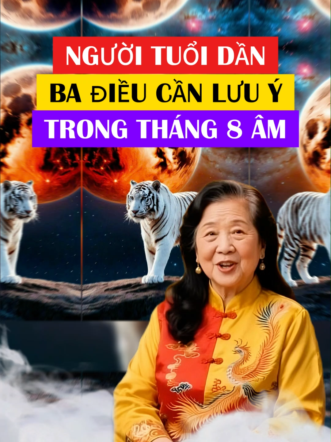 Tuổi Dần có ba điều cần lưu ý trong tháng 8 âm #phongthuy #tuvi #phongthuytamlinh #tuvi12congiap #tailoc #tuoidan