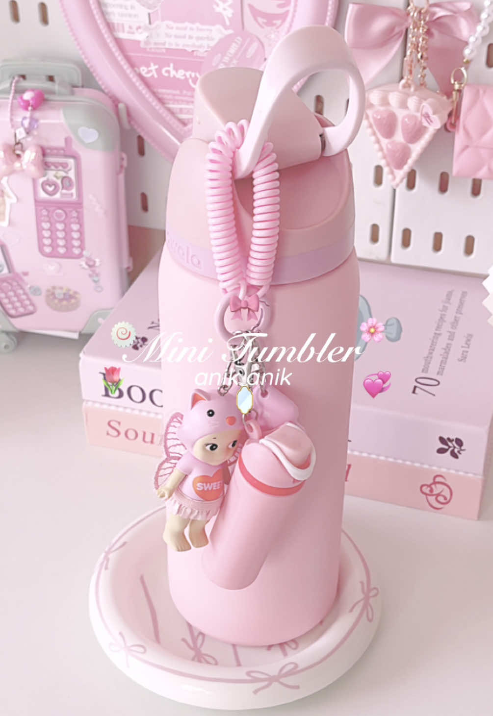 cutesy mini tumbler anik anik for less than ₱100!!! 💞🎀🍥 #anikanik #tumbleraccessories #fyp #trending #tiktokmademebuyit 