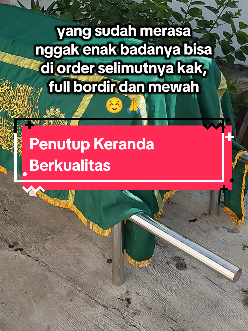Memberikan ketenangan dengan penutup keranda yang rapi,full bordir dan berkualitas🥰 #penutupkeranda #keranda  #kainpenutupkerandabordir #peralatanmasjid #fyp 