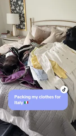 My chaotic clothing packing method for Italy. This time for transitional to fall wardrobe. Compression cubes are key and somehow it all fit. All this stuff will be left in Italy so eventually I won’t need suitcases #packwithme #travelessentials #travelwardrobe #movingabroad #traveloutfit 