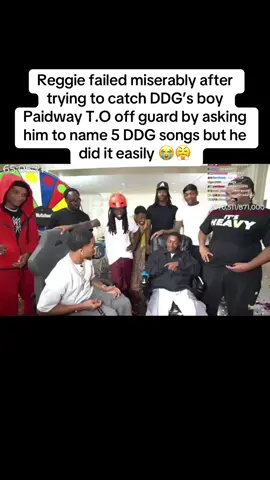 Reggie failed miserably after trying to catch DDG’s boy Paidway T.O off guard by asking him to name 5 DDG songs but he did it easily 😭😤#ddg #pontiacmadeddg 