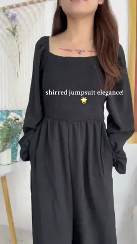 shirred jumpsuit elegance! 🌟 bishop sleeves meet square neck perfection! #TikTokShop #ForYou #FYP #spotlightfinds #spotlightfashion #fyp #dealsfordays #giftfromtiktokshop #tiktokshop #halaratiktokshop #fashiontiktok #luminous #ttshop #fashionfinds #OOTD #quality #girls #feelinggirl #fypage #fypシ゚viral #fyppppppppppppppppppppppp #foryou #foryoupage #forya #fallfreshness #falli #womenfashion #ShirredJumpsuit #BishopSleeve #SquareNeck #OnePieceWonders #StatementSilhouette #EffortlessChic #DesignerDetails #TikTokShopRestock #spotlightfinds#güçlüsaçlargüçlüben 