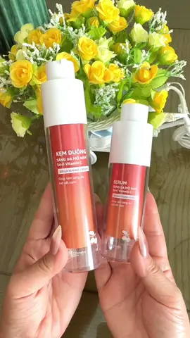 Bộ đôi kem dưỡng sáng da mờ nám sơ-ri vitamin C nhà CỎ MỀM #tongkho113 #comem #kemduongsangda #comboduongda #serum 