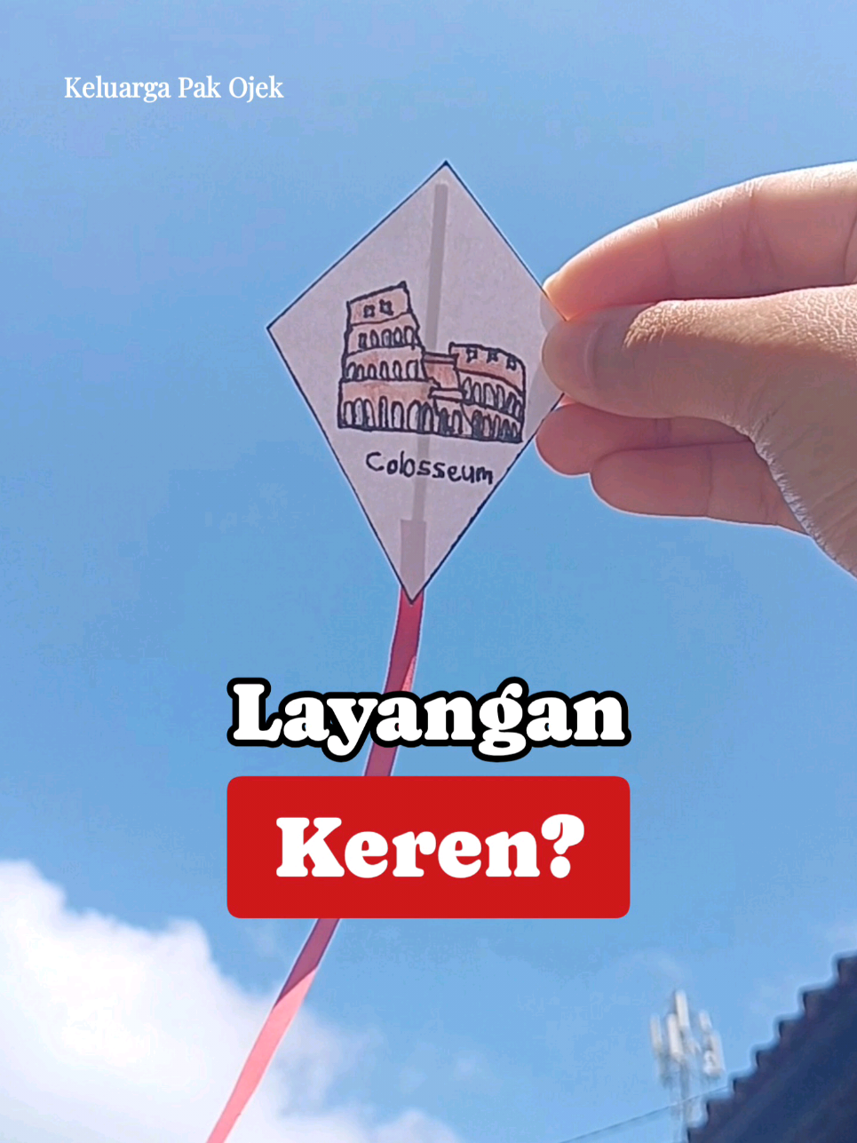 Layangan Sekeren Ini? Miniatur Motif Colosseum Kreasi Sendiri! 🤩🪁 #Layangan #TikTok #FYP #Viral #Trending