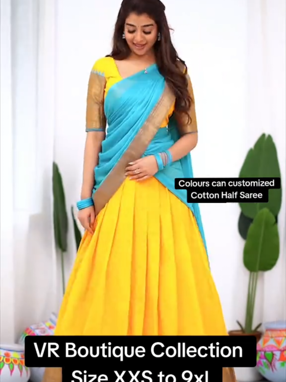Cotton Half Saree In dfrent colours.Design and colours can customized.Size XXS to 9xl .#deepavali2025 #newcollection #worldwideshipping #halfsaree #fyp @RAJVAS SHOP 