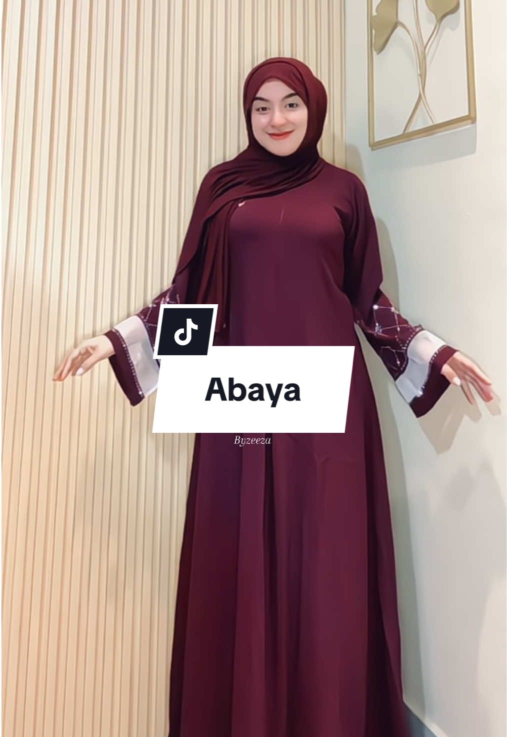 Burgundy 😍 🛒🛒 #fyp #abayastyle #abaya 